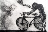 Mono con Bicicleta
